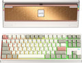 KEEBMONKEY WOBKEY Crush 80 Reboot CNC Aluminum 5-Second Quick-Release Triple-Mode Connectivity Mechanical Keyboard with Superior Acoustics (Pro Champagne Gold)