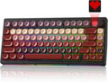MT75 Lipstick Wireless Mechanical Keyboard, 75% Layout, Hot Swap Gasket Custom Structure, Creamy Pre-lubed Switches Gaming Keyboard with MOA Jelly Keycaps, RGB Backlit, BT5.0/2.4G/USB-C Mode