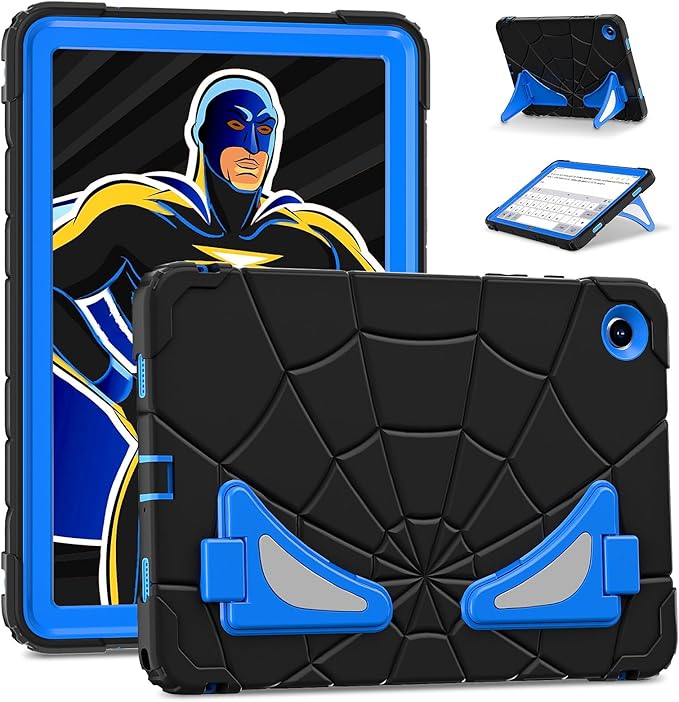 AKABEILA Compatible with Samsung Galaxy Tab A9 Plus 11 inch (SM-X216B)(2023) Tablet Case，Lightweight Shockproof Rugged Protective Cover with Kickstand for Kids Children Boys Babies Black Blue