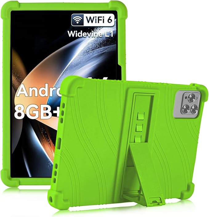 ATOOZ for ROWT 10.1 inch Tablet Case,Soft Silicone Case for ROWT A10/SVITOO Tab 10/Aiprotablet C20e/ZONKO D115/MB1001 10.1 inch Tablet with Stand (Green)