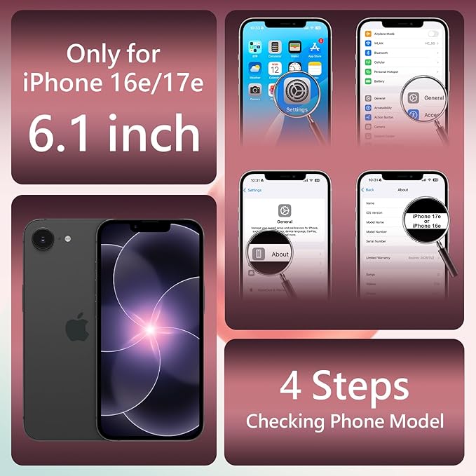 FireNova Magnetic for iPhone 17e Case/iPhone 16e Case, Compatible with MagSafe, [Silicone Camera Protection] Microfiber Lining Phone Case, 6.1", Chalk Pink