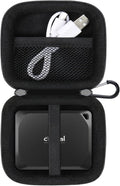Lacdo Hard Drive Carrying Case for Crucial X9 Pro / X9 / X10 / X10 Pro SSD 1TB 2TB 4TB 6TB 8TB USB 3.2 Portable External Solid State Drives Shockproof Water Repellent Storage Travel Bag, Black