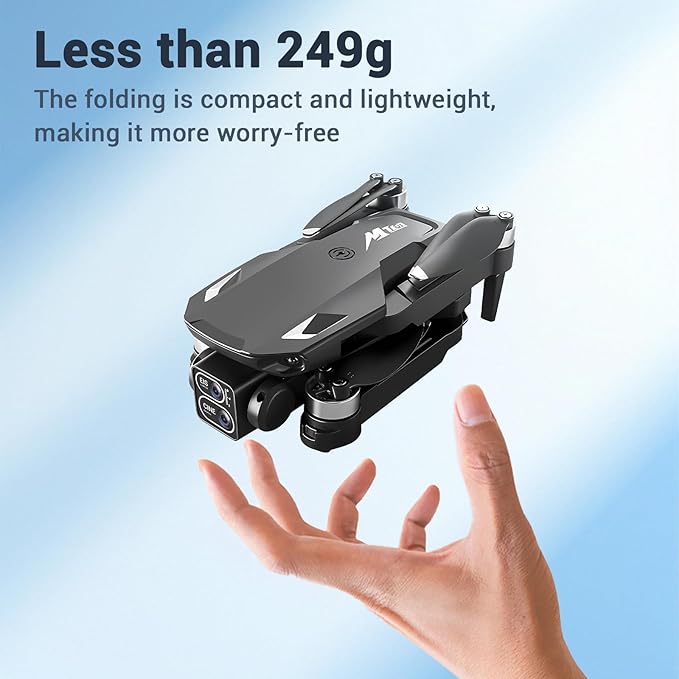 Drone with Camera for Adults Kids 2k One-Key Take Off/Landing FPV RC Drone with Camera for Beginners Headless Mode, 3 Speeds, 360° Flip, 2 Batteries Mini Drone for Adults Black