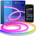 Lepro N1 AI Smart RGB Rope Lights for Christmas, Personalized AI Lighting Designer, LightBeats Music Sync, Color Segment DIY, Voice Control Via App, 19.68ft Wi-Fi & Bluetooth LED Strip Lights