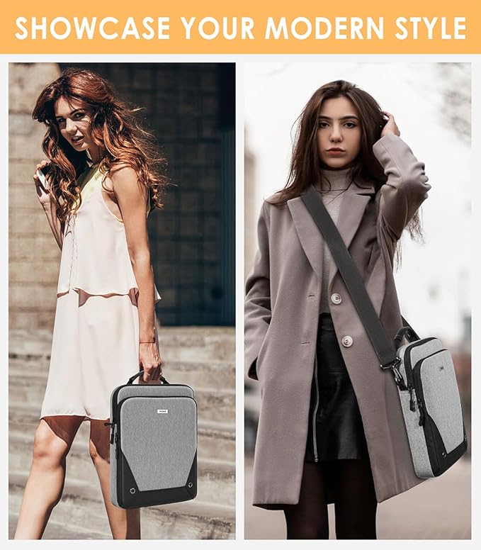 MoKo 9-11 Inch Tablet Sleeve Bag 360° Protetive Carrying Case Compatible with iPad 10th 10.9, iPad Air 5/4th 10.9, iPad 9/8th 10.2, iPad Pro 11, Tab S8/S9 11, with Handle and Shoulder Strap, Gray