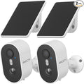 ARCCTV Security Camera Wireless Outdoor, 4MP Recharge Battery Powered WiFi Camera with Solar Panel, Motion Detection, Color Night Vision, 2-Way-Audio, 2.4G/5G Dual Band WiFi (2 Pack)