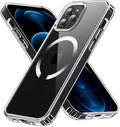 Magnetic Case for iPhone 12 Pro Max Case, [Military Grade Drop Tested] [Compatible with MagSafe] Slim Protective Cover, Translucent Matte Shockproof Case 12 Pro Max Phone Case 6.7", Clear