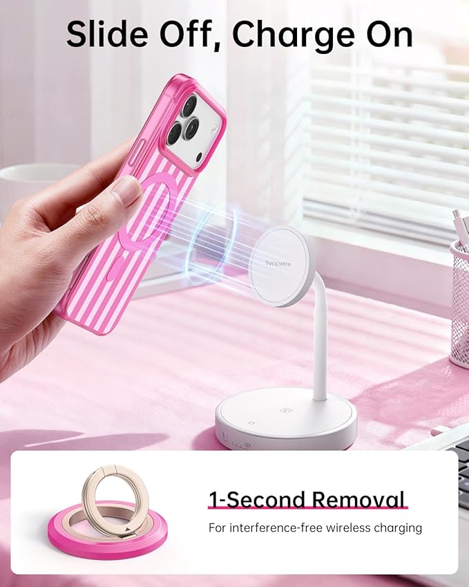 SYNCWIRE for MagSafe Phone Grip, Valentine's Galentine's Day Birthday Gifts for Her Women Mom Girlfriend Best Friends Sister Wife Teen Girl Magnetic Phone Ring Holder Kickstand