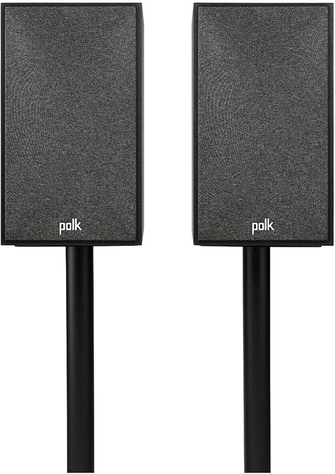 Polk Monitor XT20 Pair of Bookshelf or Surround Sound Speakers - Hi-Res Audio Certified, Dolby Atmos & DTS:X Compatible, 1" Terylene Tweeter & 6.5" Dynamically Balanced Woofer (Pair, Midnight Black)