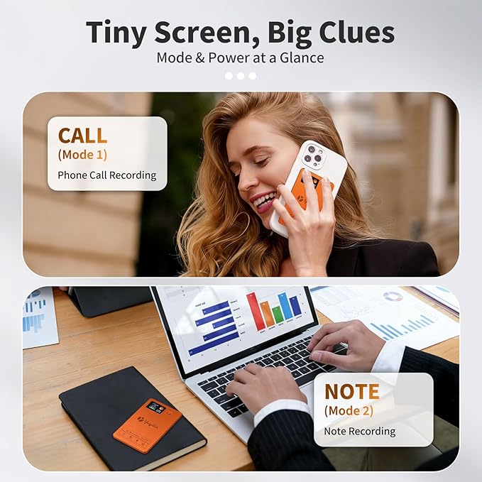 Ai Note Taker, Ai Voice Recorder Pocket Ai Note Taking Device Voice to Text Recorder Ai Recorder Notetaker 152 Languages 64gb Transcribe, Summarize & Text Translation One-Step Magnetic Attachment