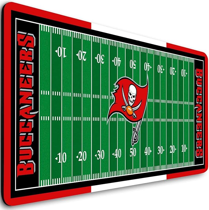 Large Gaming Mouse Pad, Mousepad with Non-Slip Rubber Base for Laptop Computer Desktop Keyboard,Football Fans Boy Husband Gift Dark Red Design Mat