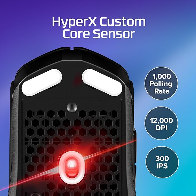 HyperX Pulsefire Haste 2 Core Wireless – Gaming Mouse for PC, Long Battery Life, Lightweight, Custom Core Sensor, Dual Wireless Connectivity, Black