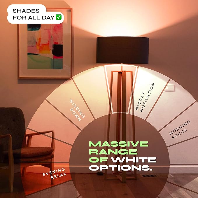 LIFX Smart Light Bulbs A19 E26 (2 Pack), Color Changing RGB + Warm White 1100 Lumens Tunable LED, 11W, Matter Compatible, Apple HomeKit, Alexa & Google Home, Dimmable
