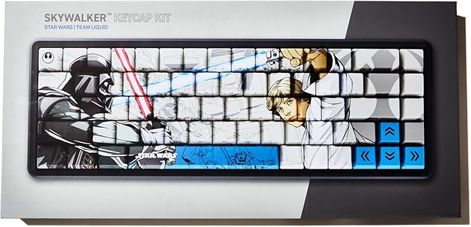 Team Liquid Star Wars Skywalker PBT Dye Sub Keycaps for Mechanical Gaming Keyboards, Cherry MX Switches, Custom Side Print, ANSI ISO Support, US Layout