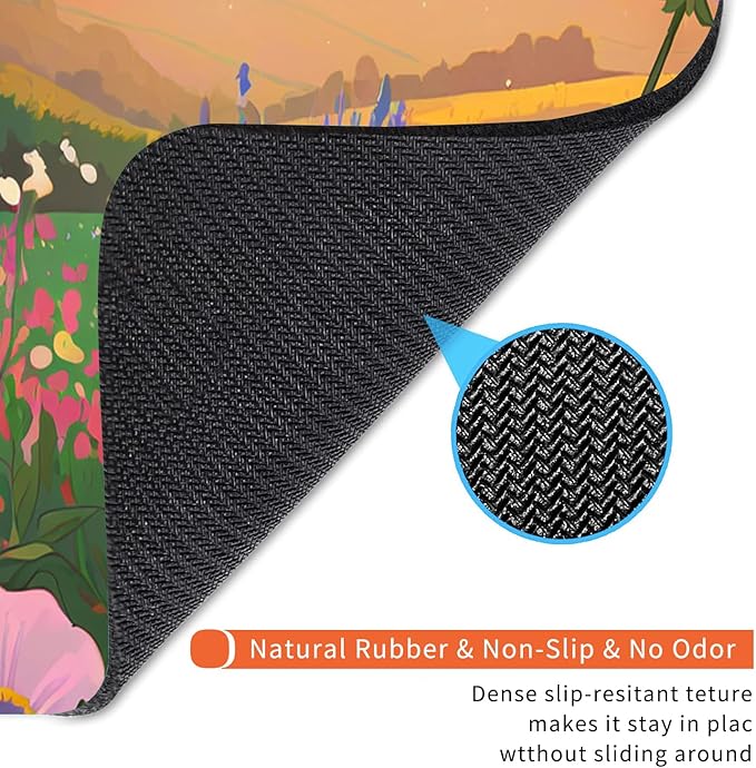 Square Mouse Pad Natural Scenery,Personalized Premium-Textured Custom Mouse Mat Design,Washable Mousepad Lycra Cloth,Non-Slip Rubber Base Computer Mouse Pads for Wireless Mouse