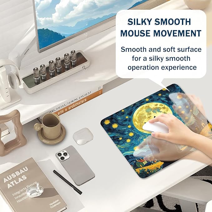 Mouse Pad for Gaming & Office - (11.8"×9.8") Small Desk Mat with Smooth Surface and Stylish Design for PC, Home Office Decor and Work