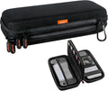 Double-Layer Hard Shell Carrying Case - Electronics Organizer Travel Case with Multiple Pocket - Portable Tech Accessories Zipper Pouch Bag for Cord, Cable, Charger, Phone, Power Bank, USB, SD Card
