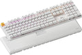 Keychron KJ5 Wireless Custom Mechanical Keyboard, 2.4 GHz Bluetooth QMK Full-Size Layout RGB, Hot-swappable Red Switch Compatible with Mac Windows Linux, for Gaming Office - White