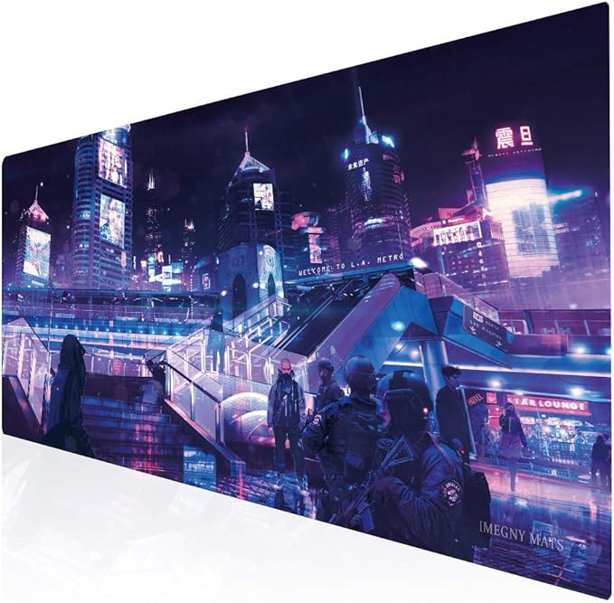 Large Gaming Mouse Pad, Extended XXL Desk Pad & Non-Slip Rubber Mat for Mice and Keyboard with Stitched Edges （90x40 zisecity006）