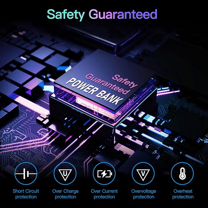 2026 "Galaxy" Portable Charger with Built in Cables, 12000mAh Portable Charger, Travel Essentials Power Supply 3A High Speed Power Bank for iPhone Samsung Pixel Moto - Gifts for Your Family & Friends
