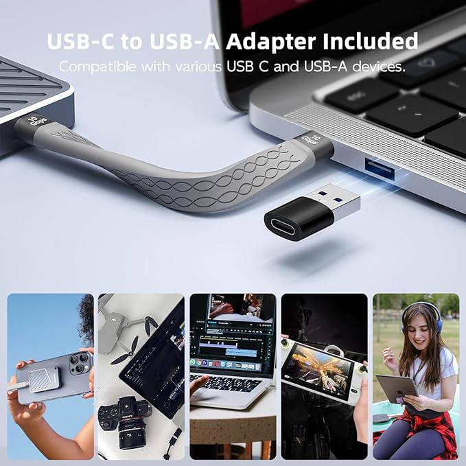 MAIWO Magnetic NVMe Enclosure for 2230/2242 SSDs, USB-C 10Gbps NVMe Reader Compatible with iPhone 15/16/17 Pro/Max 4K ProRes,Windows,macOS,Linux,Android