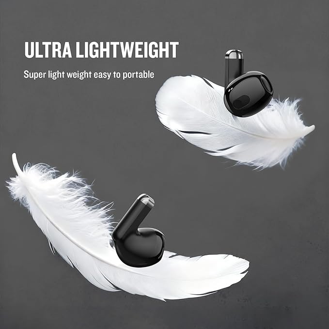 X25 Wireless Earbuds, Semi-in-Ear Headphones, Super Bass Sound Earphone, Bluetooth 5.3 with Microphone, Hands-Free Call, 50H Standby time, Auto Pairing for Apple AirPods