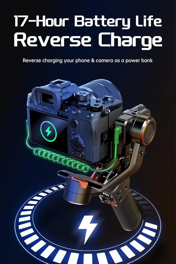 Hohem iSteady MT2 Kit Camera Stabilizer with AI Tracker/Magnetic Fill Light, All in One 3-Axis Gimbal Stabilizer for Mirrorless Camera Smartphone, Native Vertical Shooting