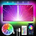 KANTUTOE TV LED Backlight, 23ft LED Lights for 70-100 Inch TVs, RGB TV Backlight Behind with Remote, Music Sync Bluetooth APP Control Strip Lights USB Powered for Bedroom, Gaming Room, Home Décor
