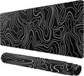 Rcege Large Mouse Pad for Desk - Gaming Mouse Pad with Stitched Edges, Anti-Slip Base for Keyboard and Mouse (Topographic Line,23.6x11.8 inch)