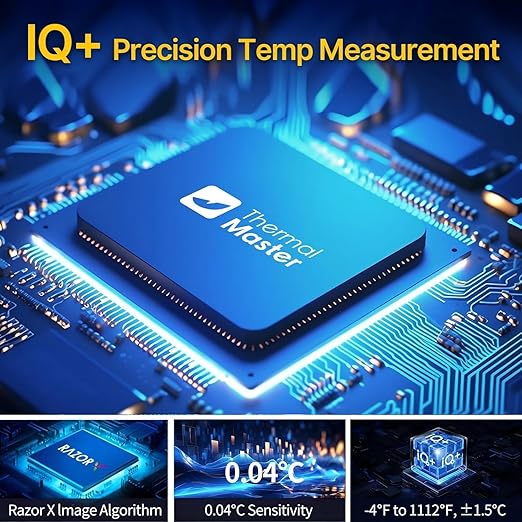 Thermal Camera for iPhone, P2 Pro Thermal Imager with Macro Lens, 512×384 IR Resolution Infrared Camera, 15X Zoom, -4℉ to 1112℉ Temp Range Thermal Imaging Camera for iOS Lightning