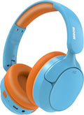 MIDOLA Kids Bluetooth Headphones Active Noise Cancelling,Volume Limited 85/94dB,Over Ear Foldable with Mic Aux Cord,Lightweight Wireless Headphone for Kid Toddler Child Pad Tablet Sky Blue