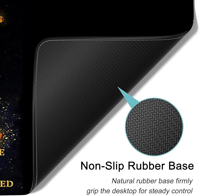 Large Mouse Pad, 31.5 x 11.8in Extended Gaming Mouse Pad with Stitched Edges,XXL Mousepad Protector Non Slip Rubber Base for Office Home Writing Mat, African American Women Black Girl Black Desk Mat