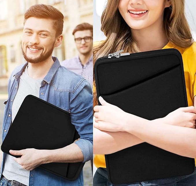 Laptop Case 17 Inch, Durable Briefcase Cover Shockproof Protective Sleeve, Handbags Portable Laptop Bag for 17 inch HP Dell Asus Lenovo Notebook Computer Case with Front Pocket, Black