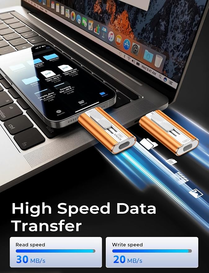 512GB Flash Drive Intended for Phone, USB External Memory Stick Storage Backup for Photos Videos, Plug and Play No APP Required, Compatible with iPhone iPad Android and PCs (1 Pack-Orange)