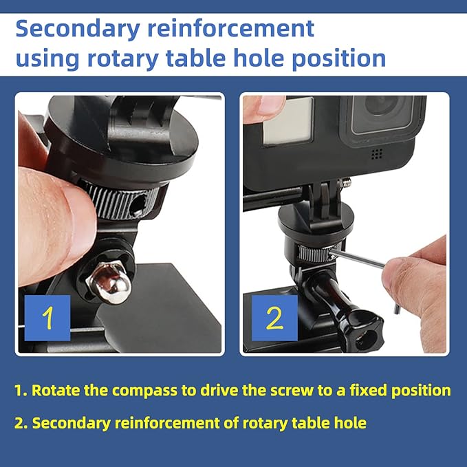 Camera Tripod Mount for Gopro Adapter, 360° Adjustment 1/4-20 Screw Conversion Adapter for GoPro Hero12, Insta360 ACE Pro ONE X4 X3, X2, Go 2, Xiaomi Yi and DJI OSMO Other Action Cameras