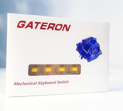 Gateron 70Pcs Pre lubed G pro V3.0 MX Mechanical Gaming Keyboard Split Tactile 50gf Switches,POM Stem Linear RGB SMD Switches 3 pin (Yellow)