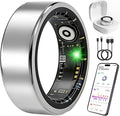 Smart Ring Fitness Tracker for Women and Men, Heart Rate Monitor, Sleep and Stress Monitoring, Menstrual Cycle Tracking, Step Counter, IP68 Waterproof, No Subscription, Compatible with iOS and Android