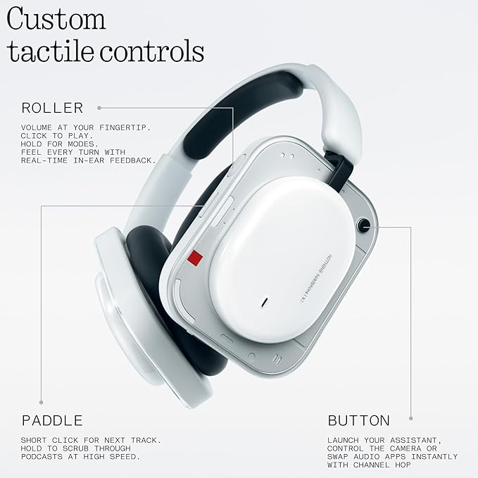 Nothing Headphone (a) 2026 New, Adaptive Active Noise Cancelling Headphones, Wireless Over Ear Bluetooth 5.4 ANC Headset with LDAC Hi-Res, 5 HD Mics Ultra Bass via APP, 135 Hours Playtime, Pink
