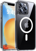 Magnetic for iPhone 13 Pro Max Case, [Compatible with MagSafe][Military-Grade Drop Protection][Anti-Yellowing] Shockproof Translucent Matte Cover for iPhone 13 Pro Max Phone Case,Clear