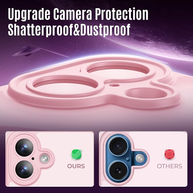 Symcele Designed for iPhone 16 Plus Case, Compatible with MagSafe, with Privacy Screen Protectors X2, [Camera Protection] [15FT Military Drop Protection] Shockproof Phone Case, 6.7", Pink
