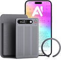 AI Voice Recorder with Transcribe＆Summarize, App Control Audio Recorder Support Al Noise Cancellation Technology with 80+ Languages, Note Taker with 64GB Memory, Audio Device for Meeting, Call, Grey
