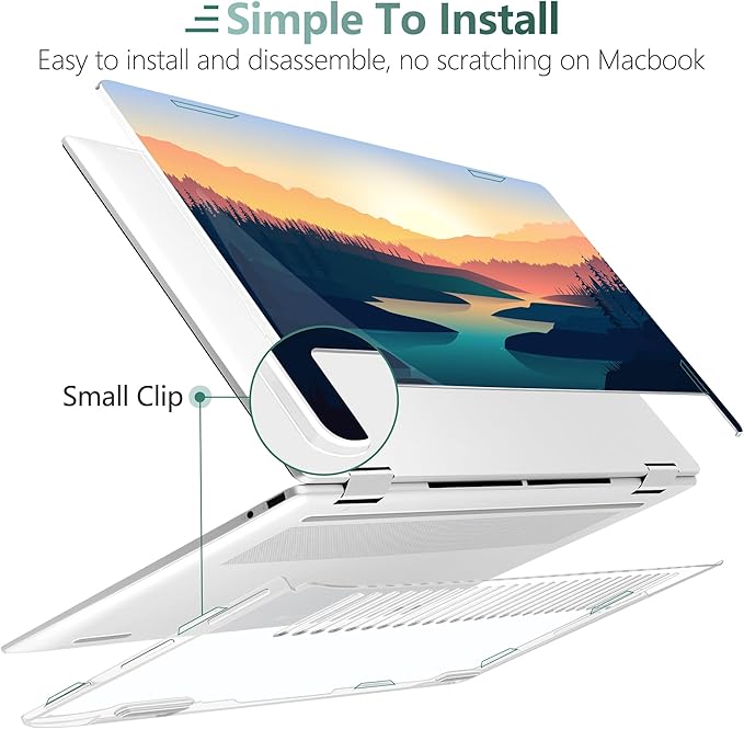 Premium Crystal Clear Case for HP Envy x360 16-inch 2-in-1 Laptop 2024 Release, Creative Patterns Ultra-Slim Lightweight Scratch-Resistant Hard Shell with Professional Protection, Dawn