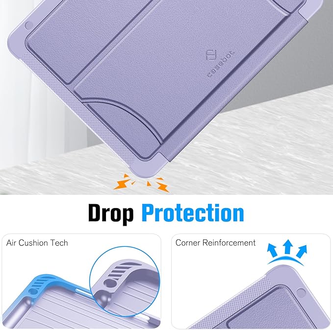 Fintie Magnetic Stand Case for iPad Air 11-inch M4/M3/M2 (2026/2025/2024), iPad Air 5th/4th Generation (2022/2020) 10.9 Inch - Multiple Angles Shockproof TPU Cover with Pencil Holder, Lilac Purple