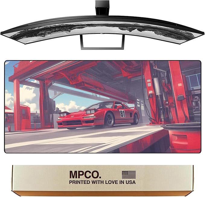 MPCO. Original Large Gaming Desk Mat – 36" x 17" Aeroglyde Manga Motors Miros-Honda Full Desk Mouse Pad for Smooth Precision – Non-Slip, Washable Extra-Large PC Mouse Pad for Gaming Sessions