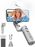 hohem iSteady XE Kit Gimbal Stabilizer for Smartphone, 3-Axis Phone Gimbal, Magnetic Fill Light, Portable and Foldable, Stabilizer for iPhone & Android, One-Key Inception, Ideal for Travel Vlogging