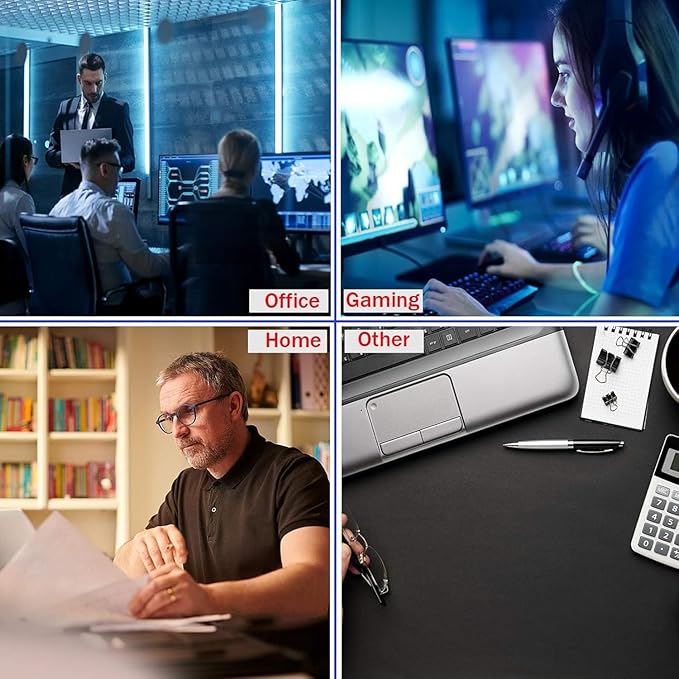 Large Gaming Mouse Pad, Waterproof Extra Large Big Mouse Pad with Stitched Edge, XXXL Non-Slip Black Computer Long Mousepad for Gamer, Office & Home, Black White Dragon