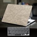 DTangLsm for MacBook Pro 14 inch Case 2026 M5, 2025 2024-2021 M4 M3 M2 M1 A3426 A3427 A3434 A3112 A3185 A3401 A2918 A2992 A2779 A2442 Pro Max, Textured Retro Leather Hard Case & Keyboard Cover,Apricot