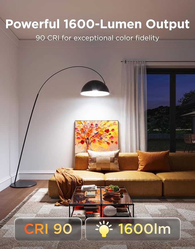 Govee 1600 Lumens Smart Light Bulbs, A21 LED Bulbs 100W Equivalent for Living Room, RGBWW Color Changing Light Bulbs Compatible with Matter, Alexa & SmartThings, CRI 90, E26 Base, 2.4GHz Only, 2-Pack