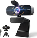 1080P Webcam for Computer, Wide Angle USB C, Plug and Play, Privacy Cover, Web Cam with Tripod, External Camera for Laptop/Desktop/Mac/PC