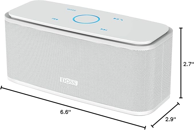 DOSS SoundBox Touch Wireless Bluetooth Speaker-12W HD Sound with Rich Bass, IPX5 Waterproof, 20H Playtime, Handsfree, for Gatherings, Home, Office, Outdoor, Travel-Upgraded
